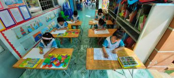 Hội thi họa sĩ tí hon của các bé Trường MG An Tây