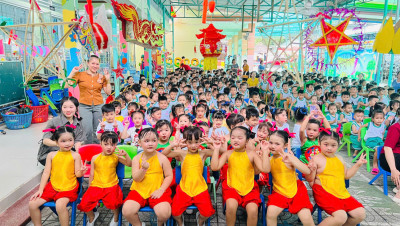 Trường Mầm non An Tây tổ chức Bé vui hội trăng rằm