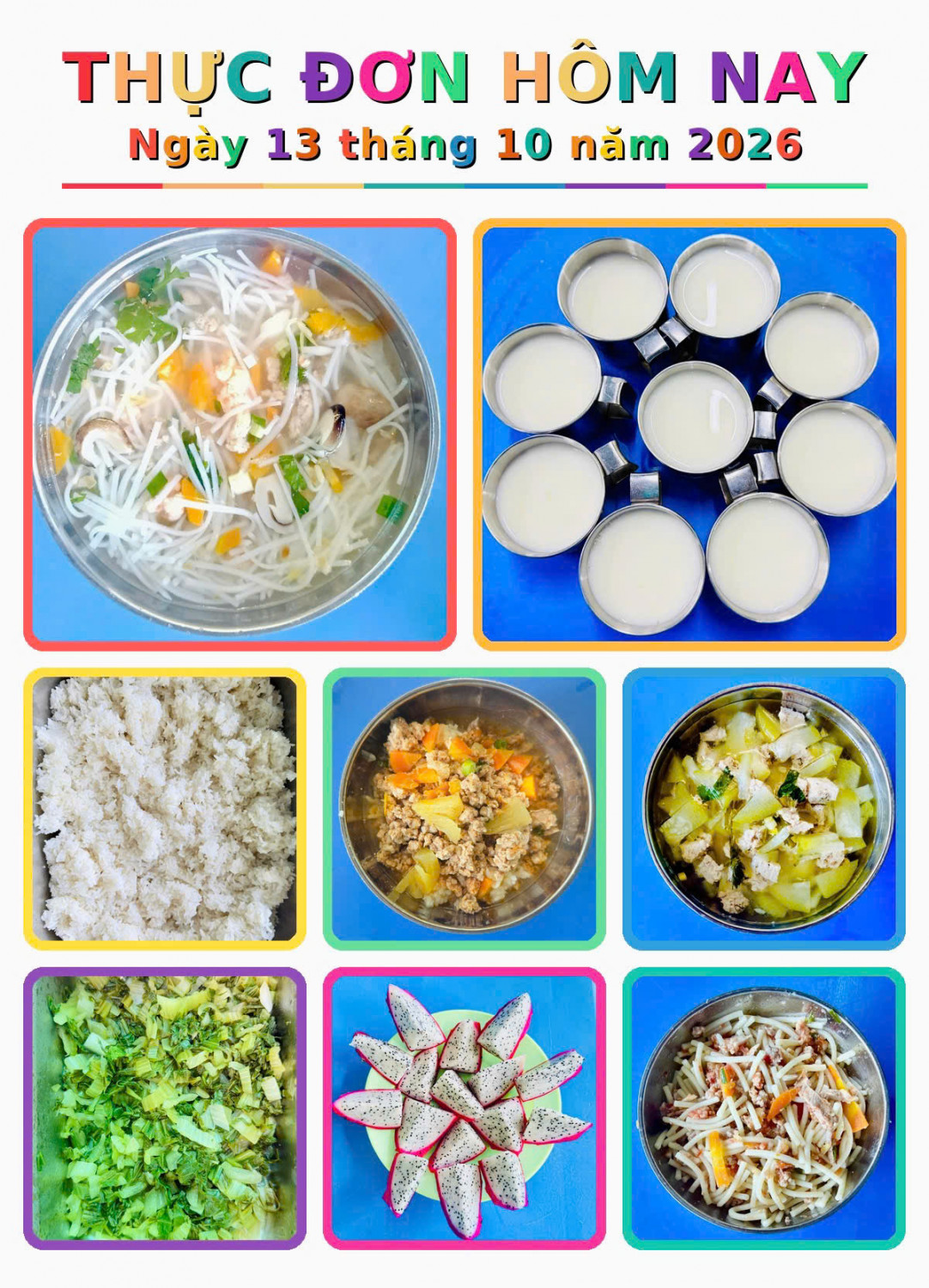 THỰC ĐƠN NGÀY 13/10/2026